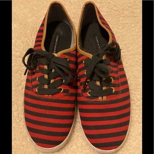 - Tommy Hilfiger blue/red striped canvas sneakers